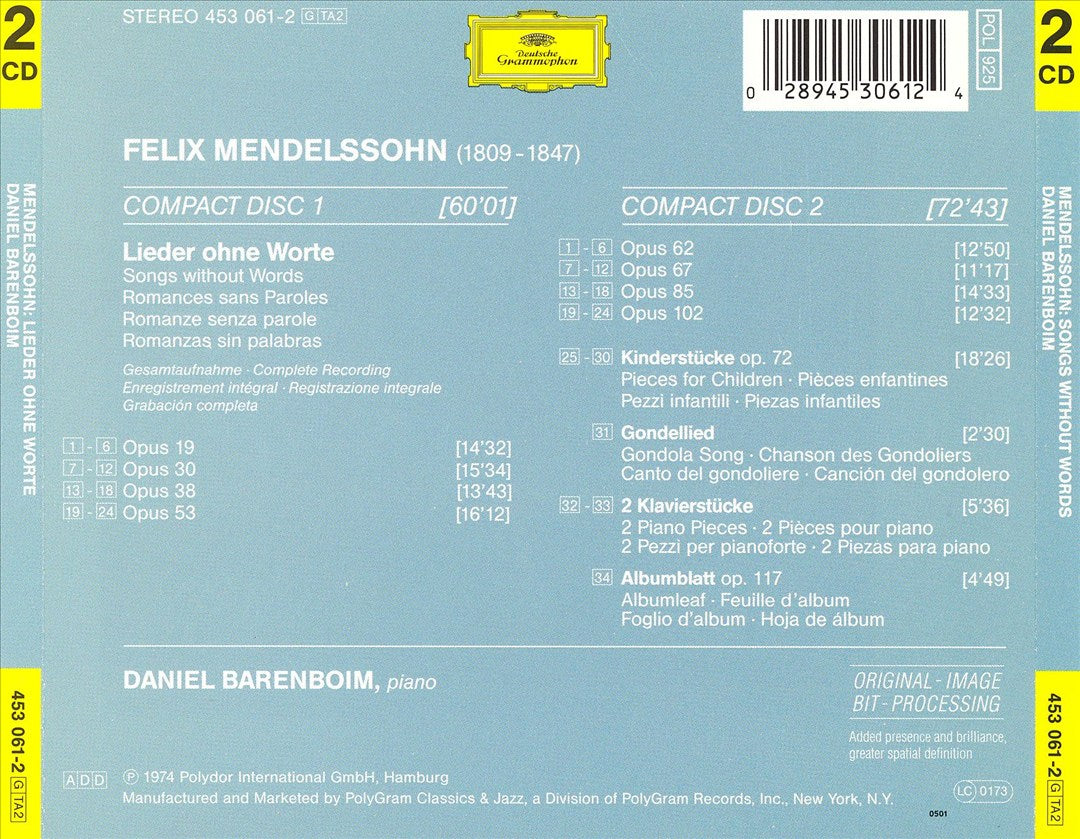 Mendelssohn: Lieder ohne Worte cover art