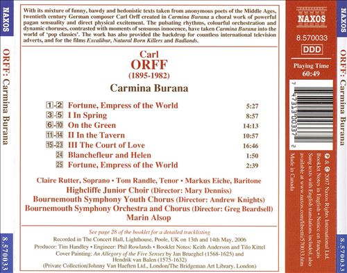 Orff: Carmina Burana cover art