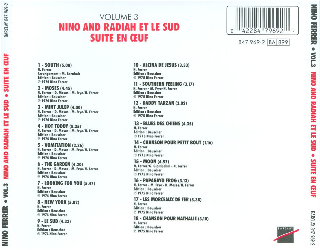 Nino and Radiah et Le Sud cover art