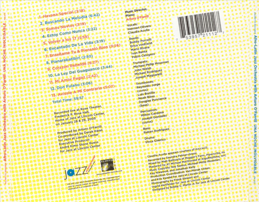Noche Inolvidable (An Unforgettable Night) cover art