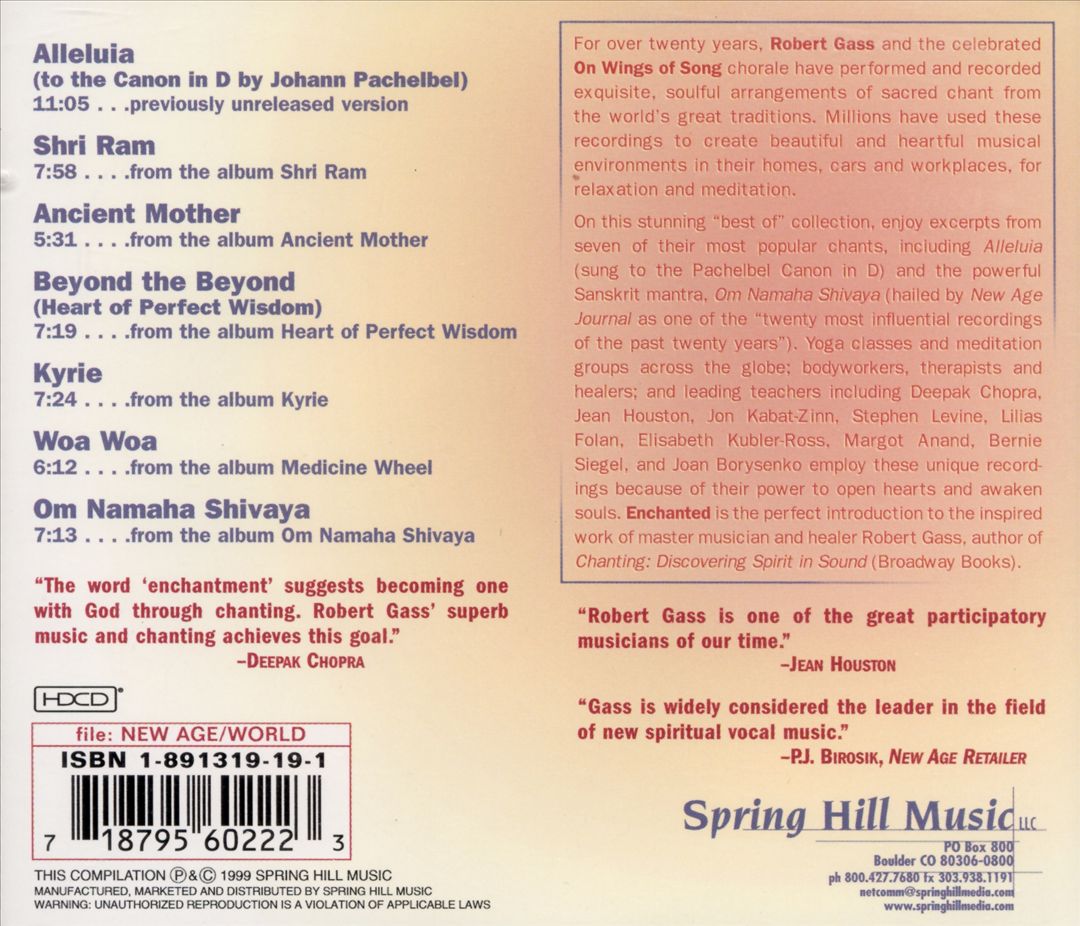 Enchanted: The Best of Robert Gass & on Wings of Song cover art