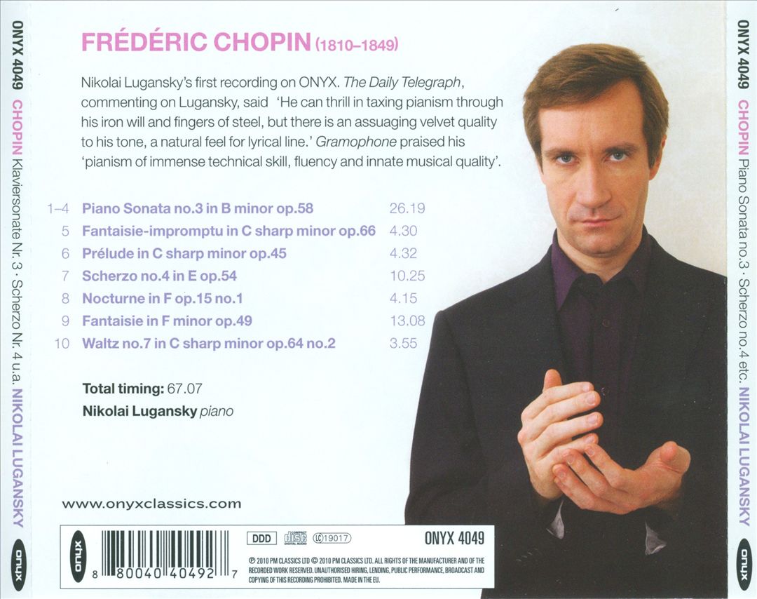 Chopin: Sonata No. 3; Scherzo No. 4 cover art