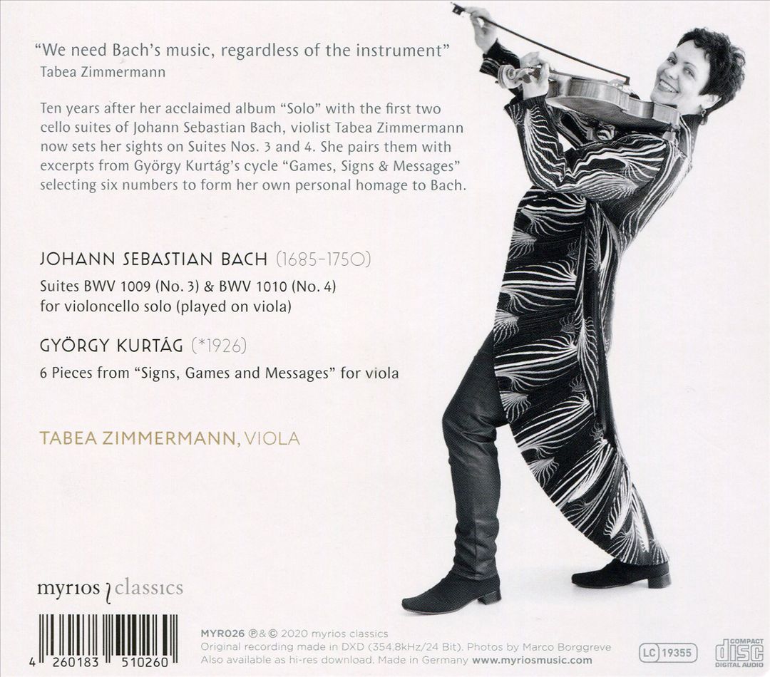 Solo II: Tabea Zimmermann plays Bach & Kurtág cover art