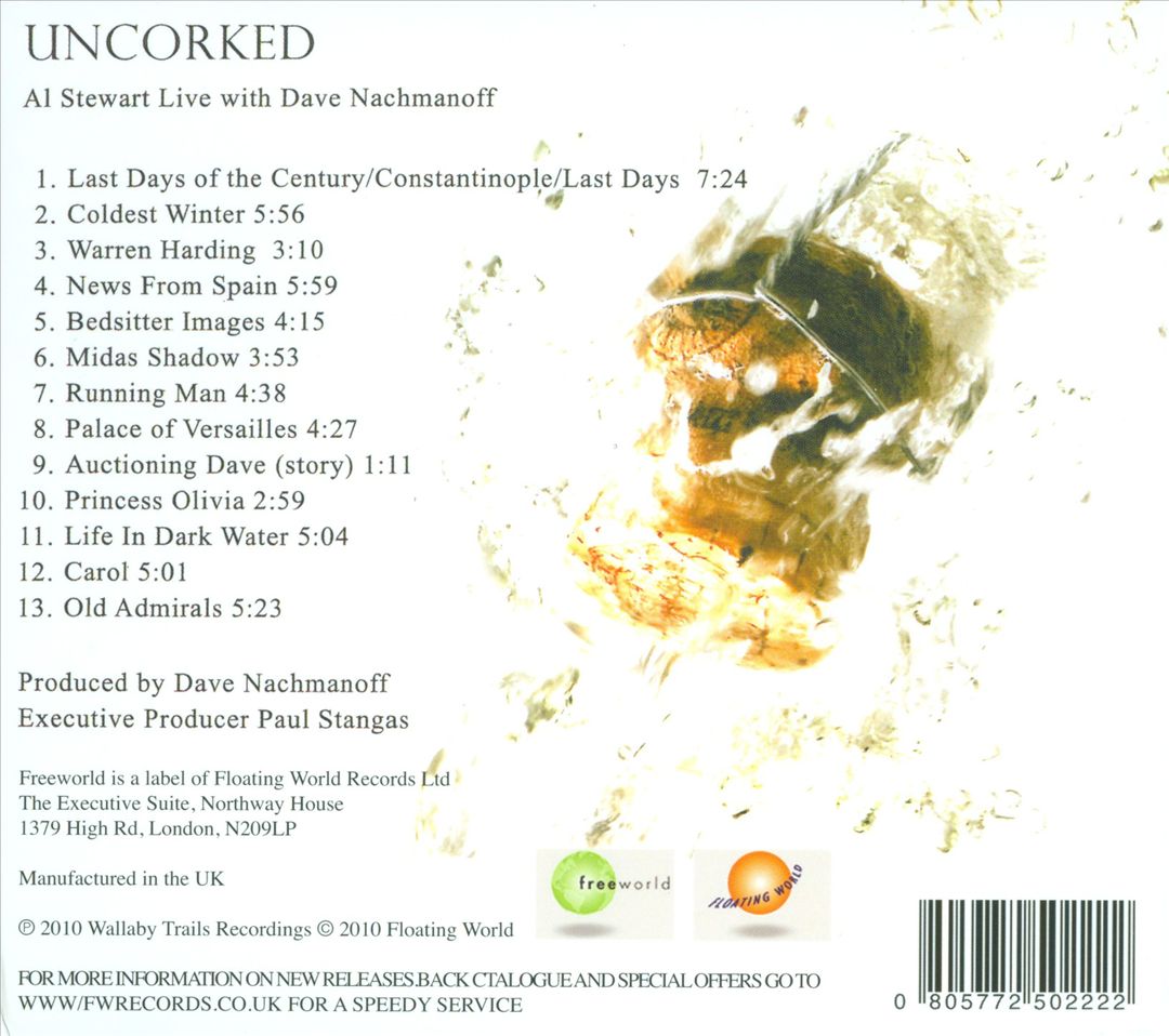 Uncorked: Al Stewart Live With Dave Nachmanoff cover art