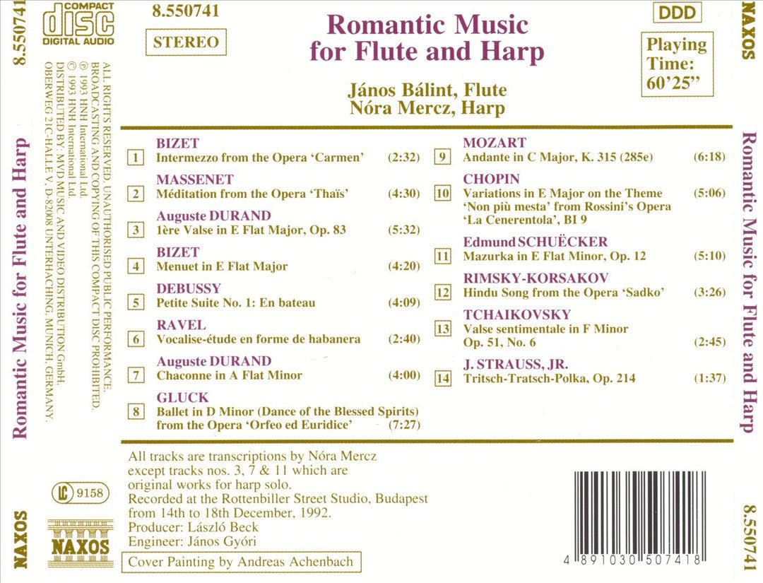 Romantic Music for Flute and Harp cover art