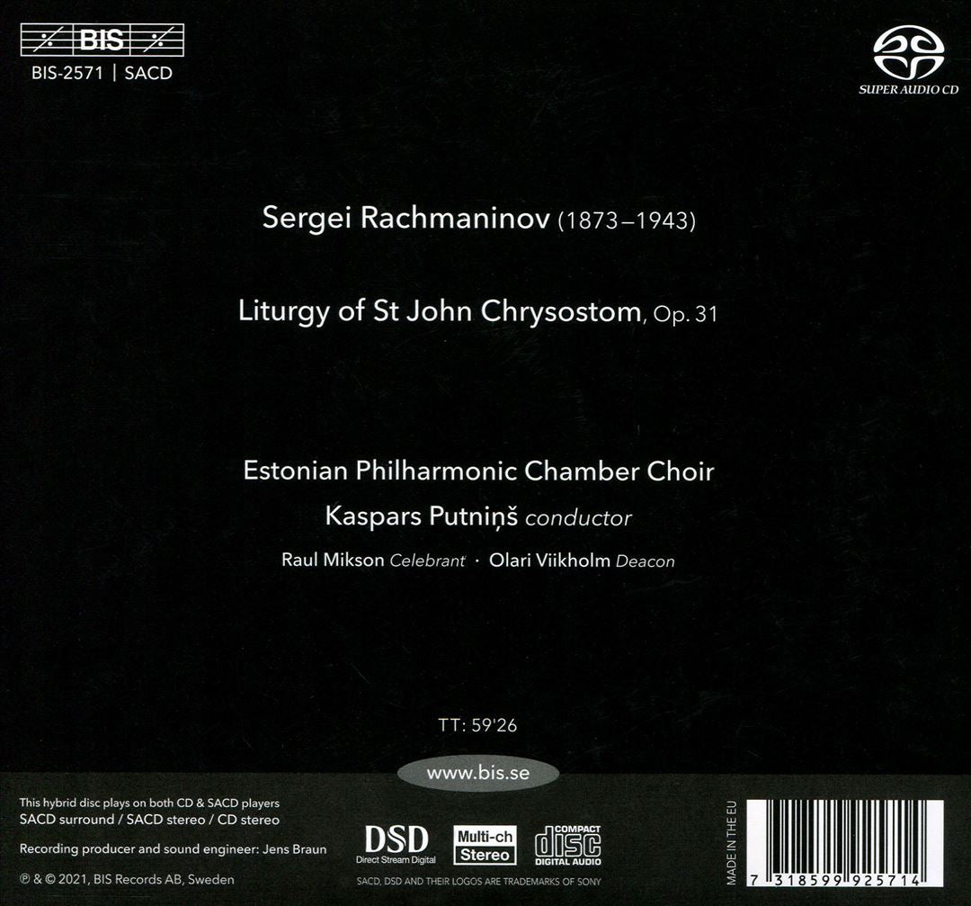 Rachmaninov: Liturgy of St. John Chrysostom cover art