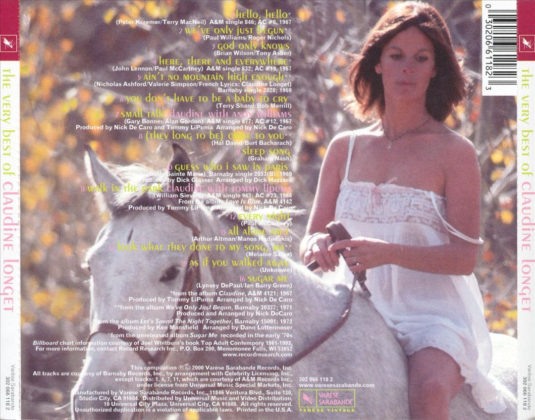 Very Best of Claudine Longet cover art