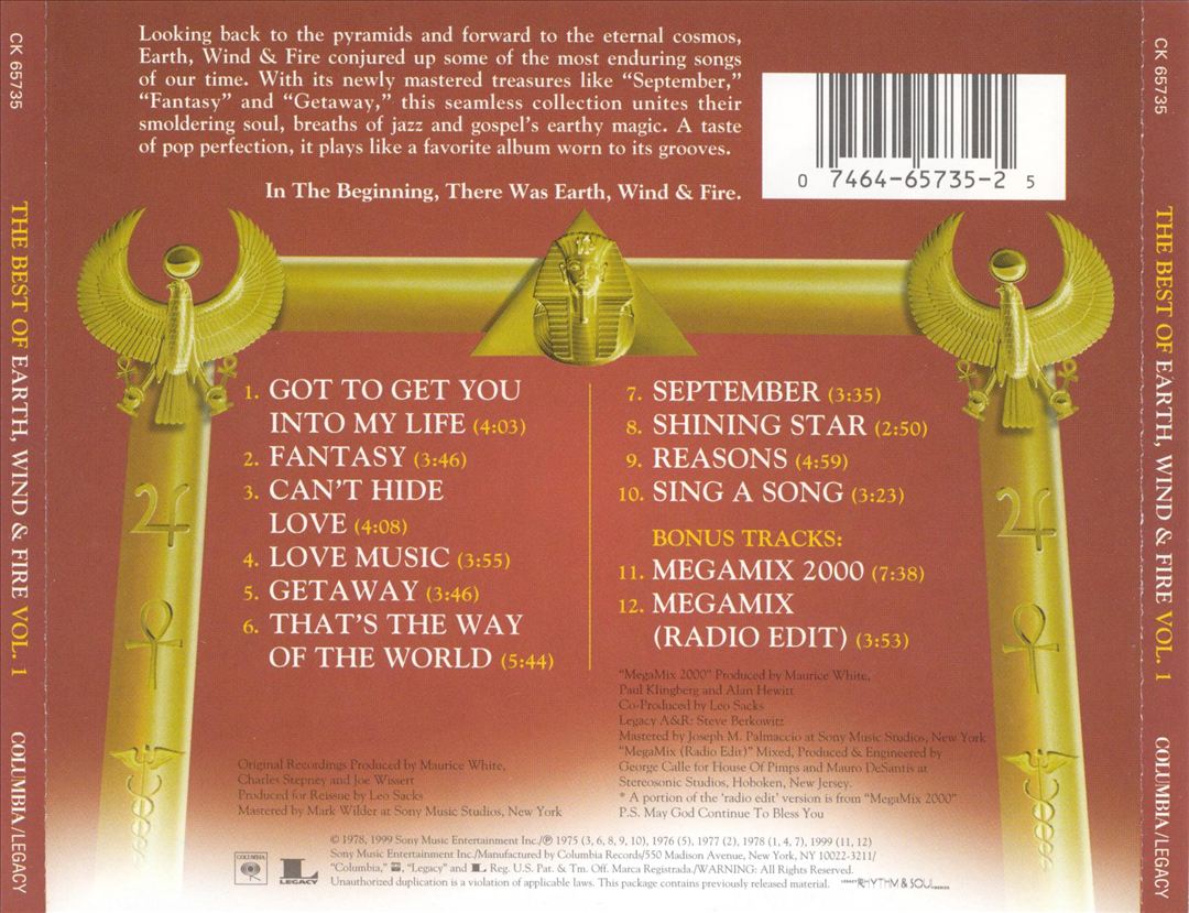 Best of Earth, Wind & Fire, Vol. 1 cover art