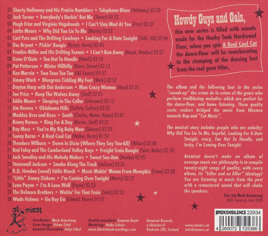 Real Cool Cat: Hillbilly and Rustic Rockabilly Bop, Volume 1 cover art