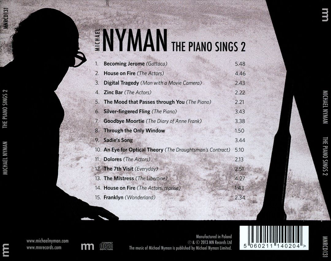 Michael Nyman: The Piano Sings, Vol. 2 cover art