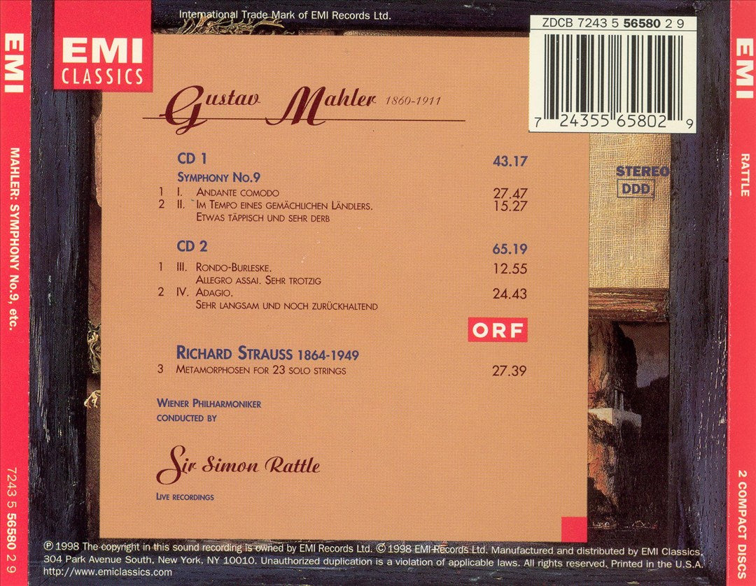Mahler: Symphony No. 9 cover art