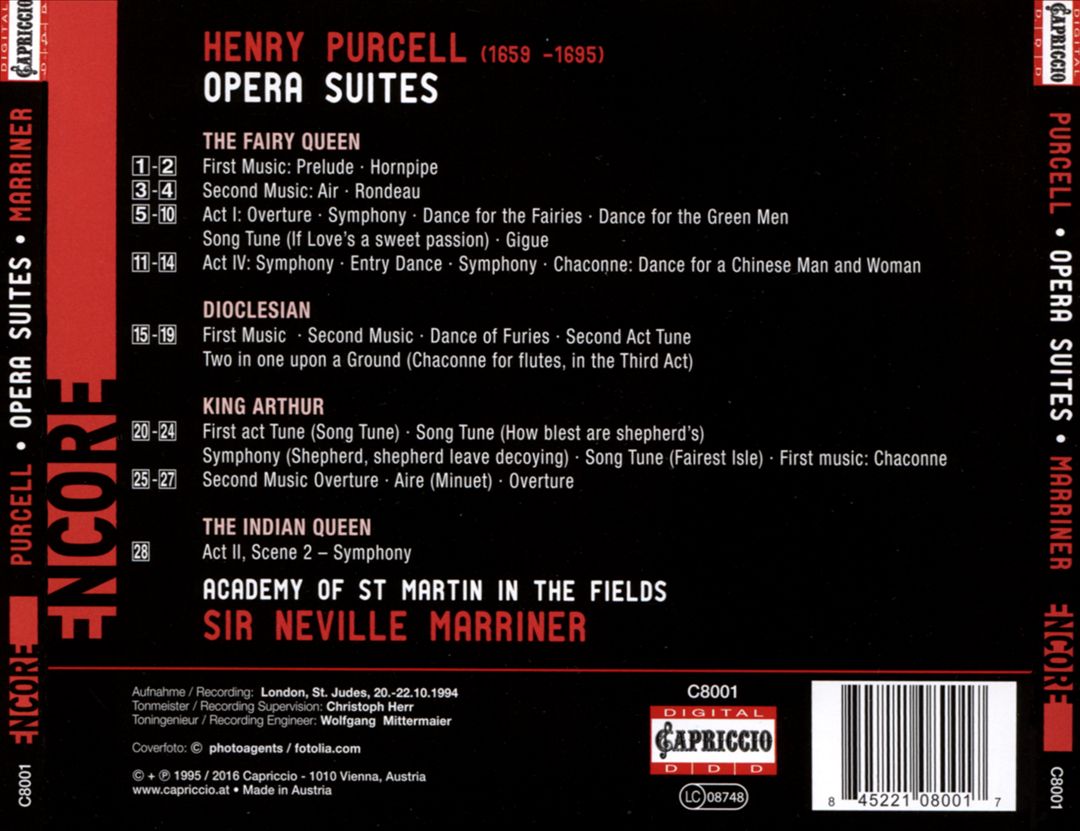 Purcell: Opera Suites cover art
