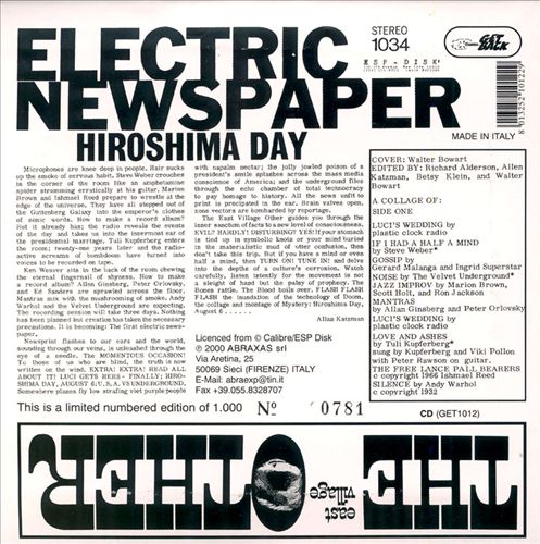 East Village Other: Electric Newspaper cover art