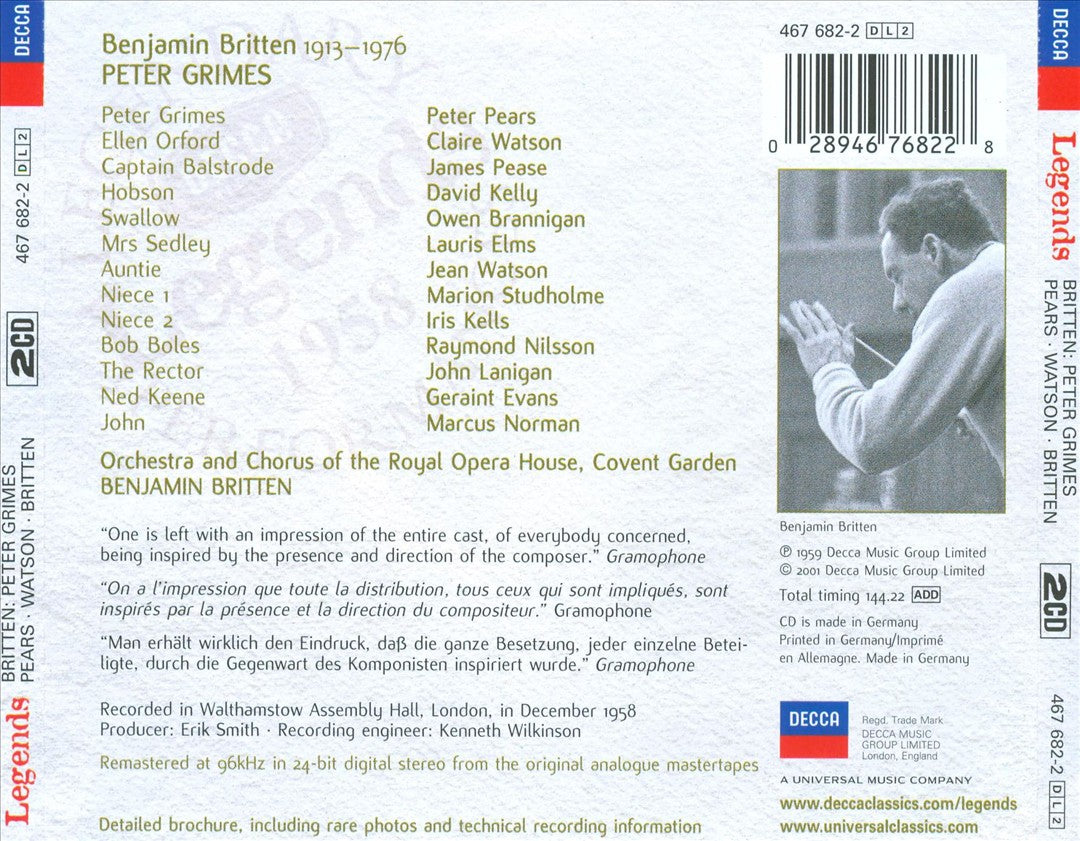 Britten: Peter Grimes cover art