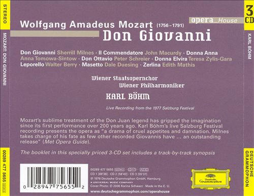 Mozart: Don Giovanni cover art