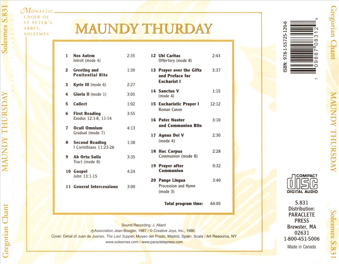 Maundy Thursday cover art
