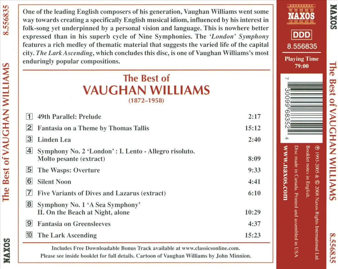 Best of Vaughan Williams cover art