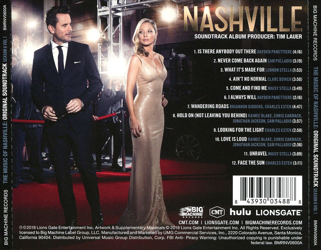 Music of Nashville: Original Soundtrack Season 6, Vol. 1 cover art