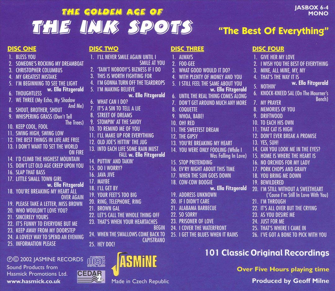 Golden Age of the Ink Spots: The Best of Everything cover art