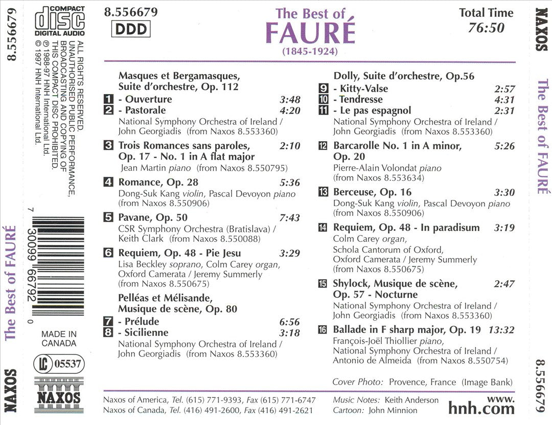 Best of Fauré cover art