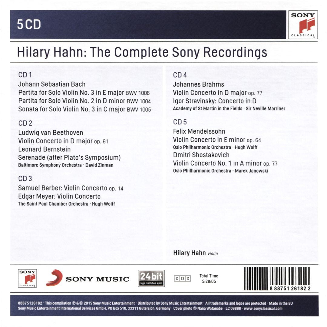 Hilary Hahn: The Complete Sony Recordings cover art