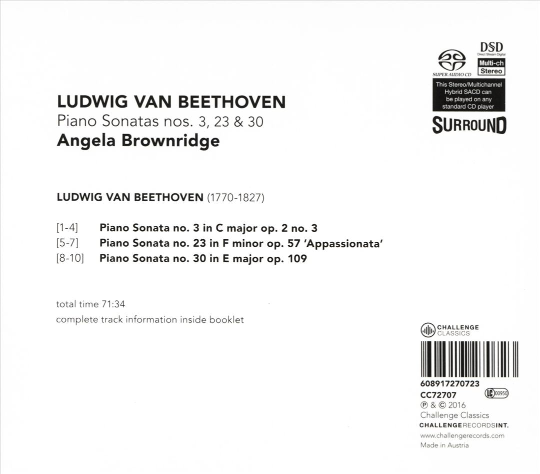 Ludwig van Beethoven: Piano Sonatas Nos. 3, 23 & 30 cover art