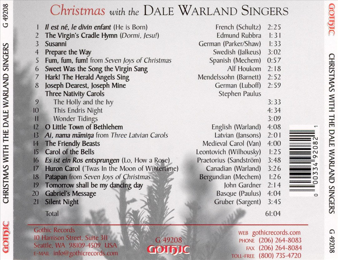 Christmas with the Dale Warland Singers cover art