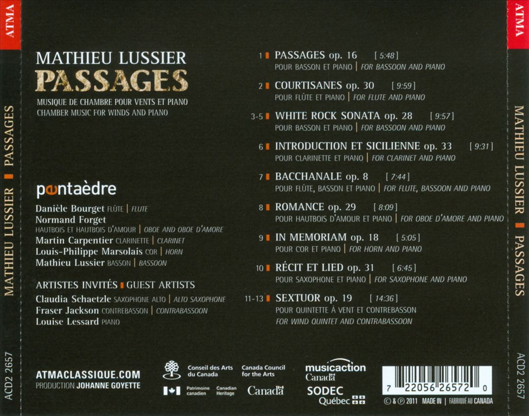 Mathieu Lussier: Passages cover art