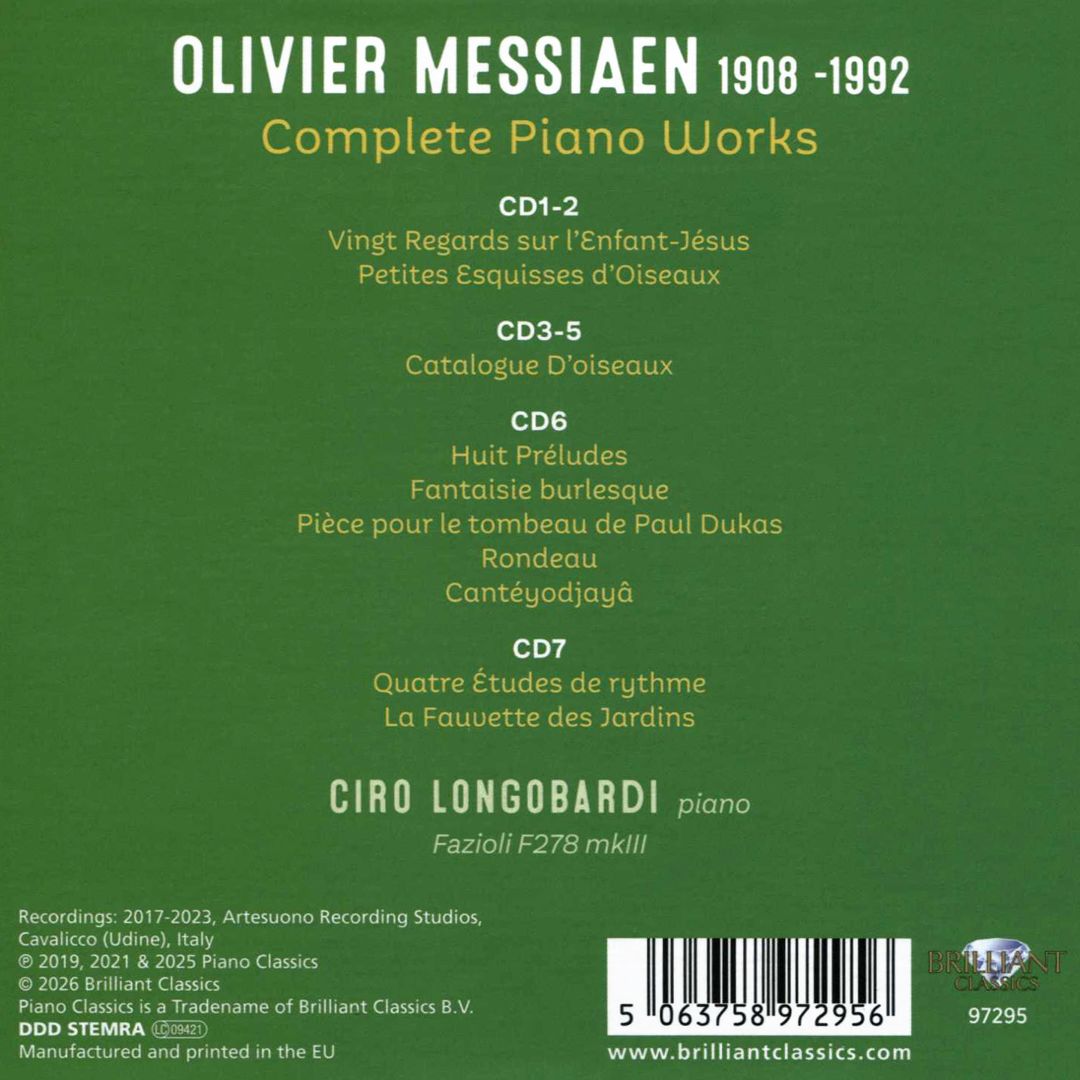 Messiaen: Complete Piano Works cover art