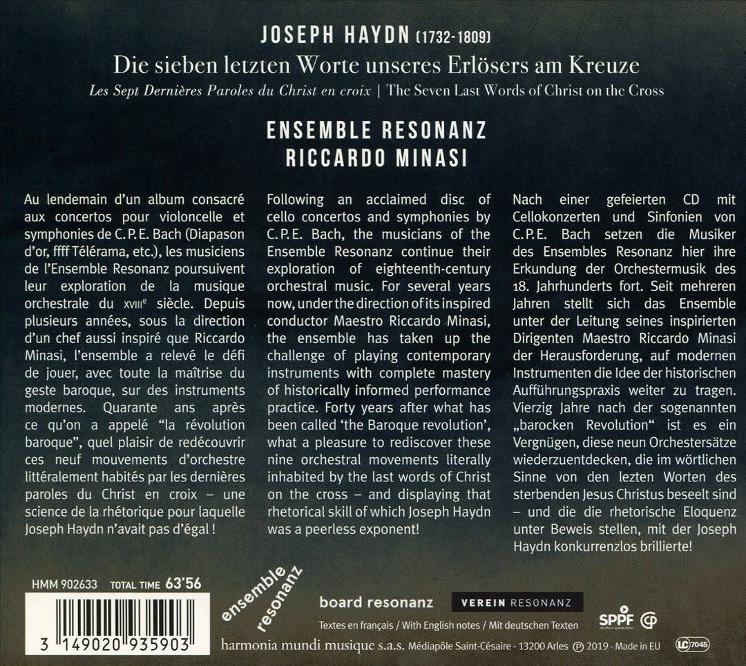 Joseph Haydn: Die sieben letzten Worte unseres Erlösers am Kreuze cover art