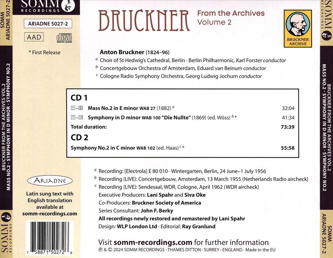 Bruckner from the Archives, Vol. 2 cover art