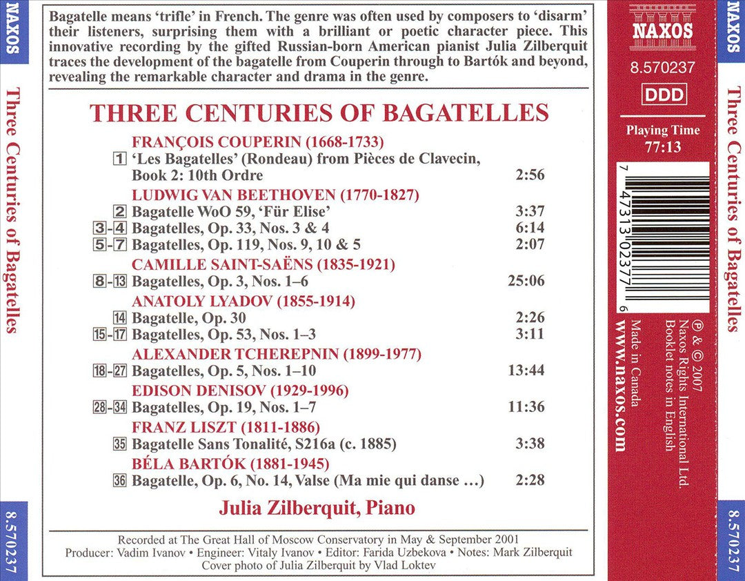 Three Centuries of Bagatelles cover art