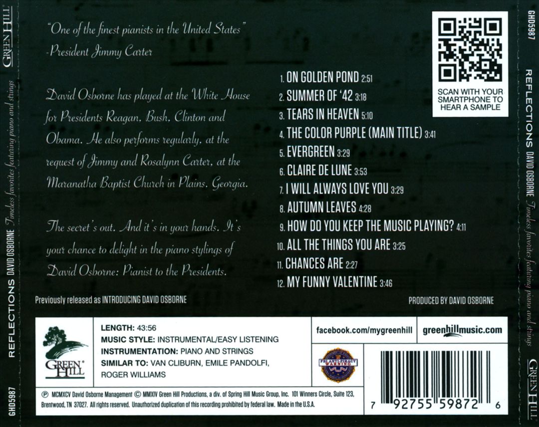 Reflections: Timeless Favorites Featuring Piano and Strings cover art