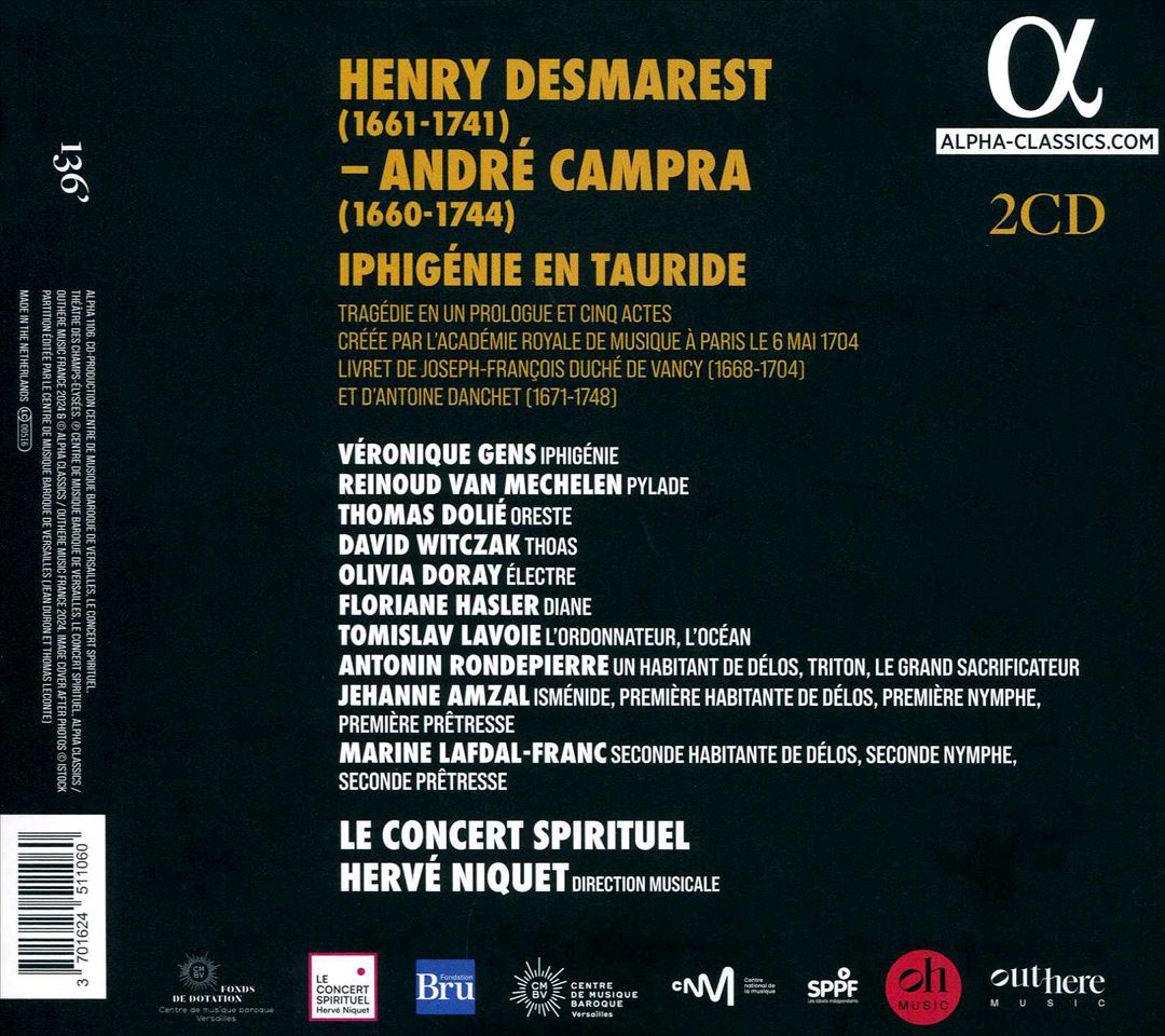 Iphigenie en Tauride: Desmarest, Campra cover art