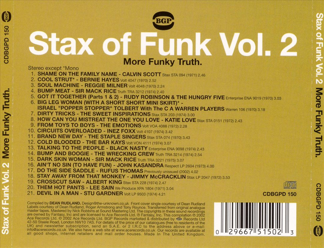 Stax of Funk, Vol. 2: More Funky Truth cover art