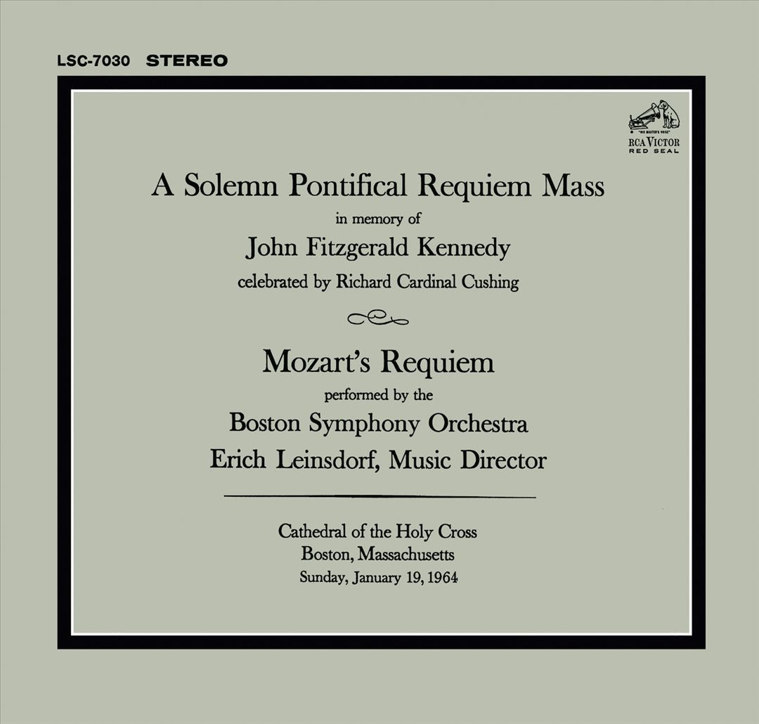 Solemn Pontifical Requiem Mass in Memory of John Fitzgerald Kennedy: Mozart – Requiem cover art