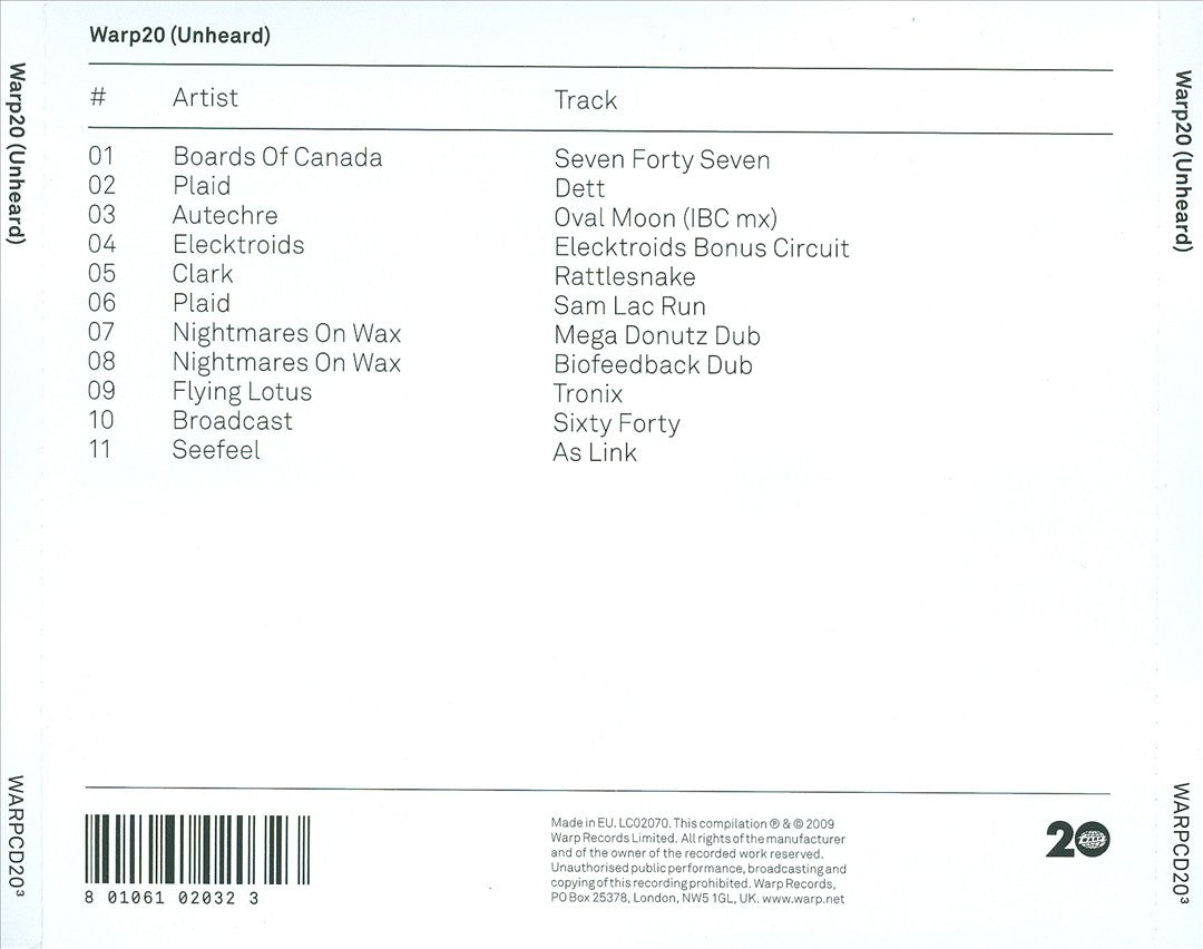 Warp20 (Unheard) cover art