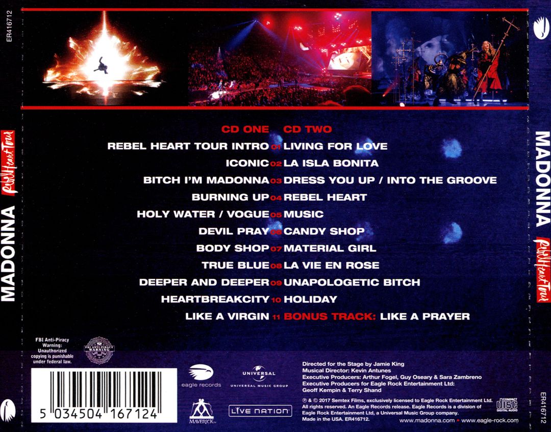 Rebel Heart Tour cover art