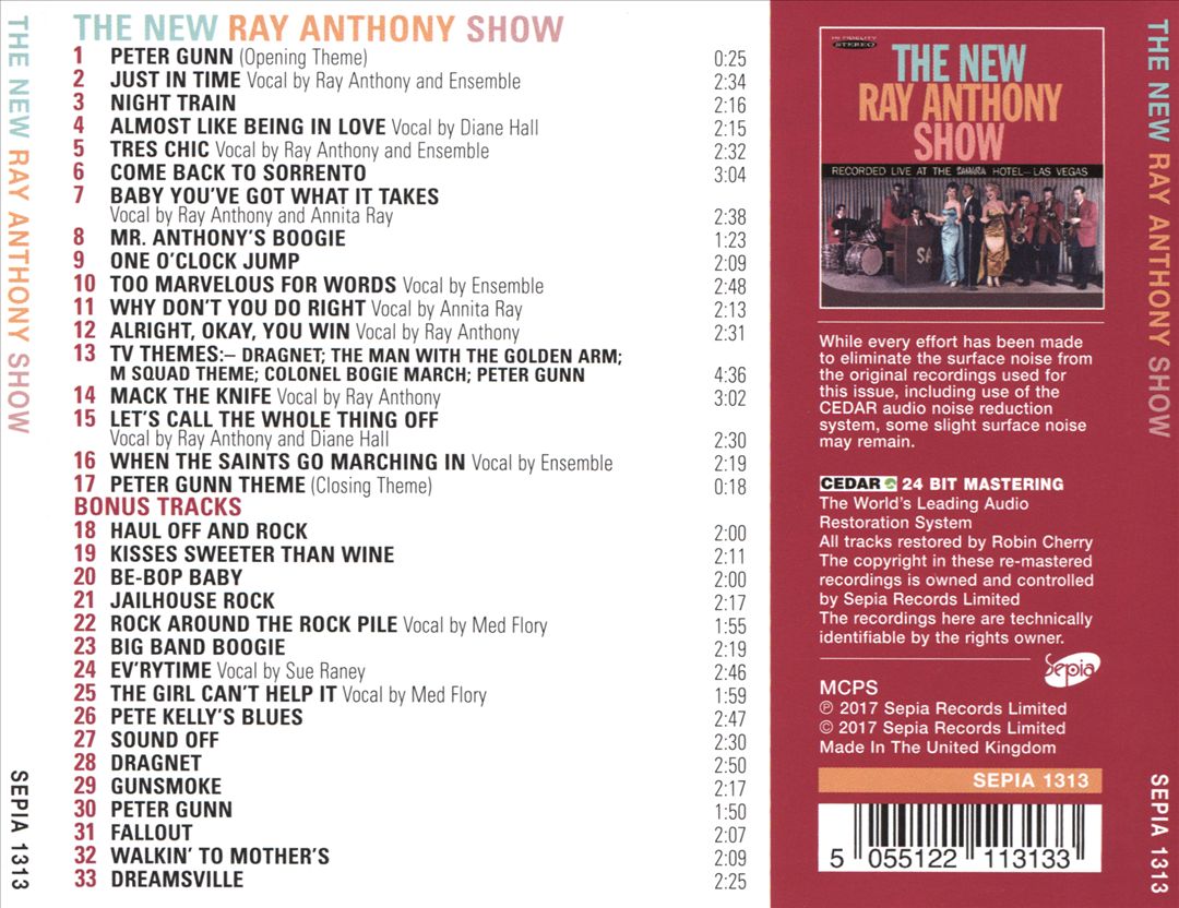 New Ray Anthony Show cover art