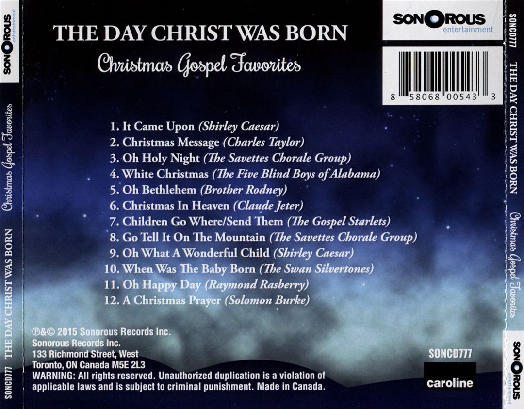 Day Christ Was Born: Christmas Gospel Favorites cover art