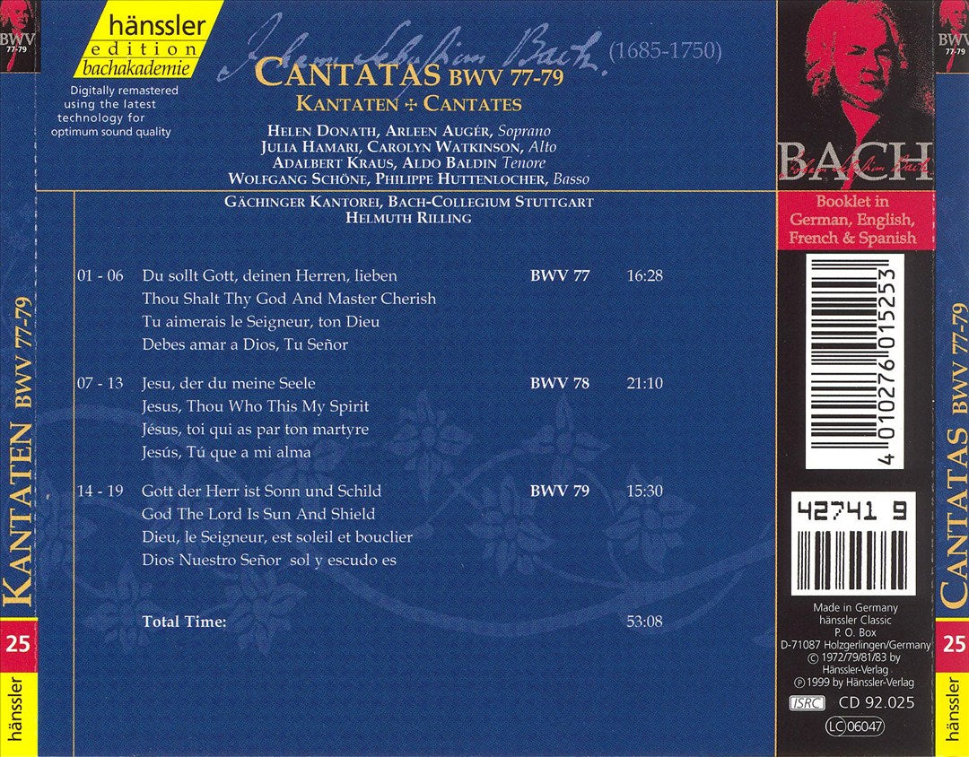 Bach: Cantatas, BWV 77-79 cover art