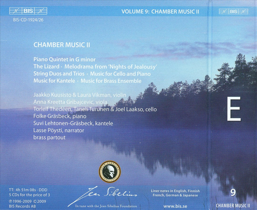 Sibelius Edition, Vol. 9: Chamber Music 2 cover art