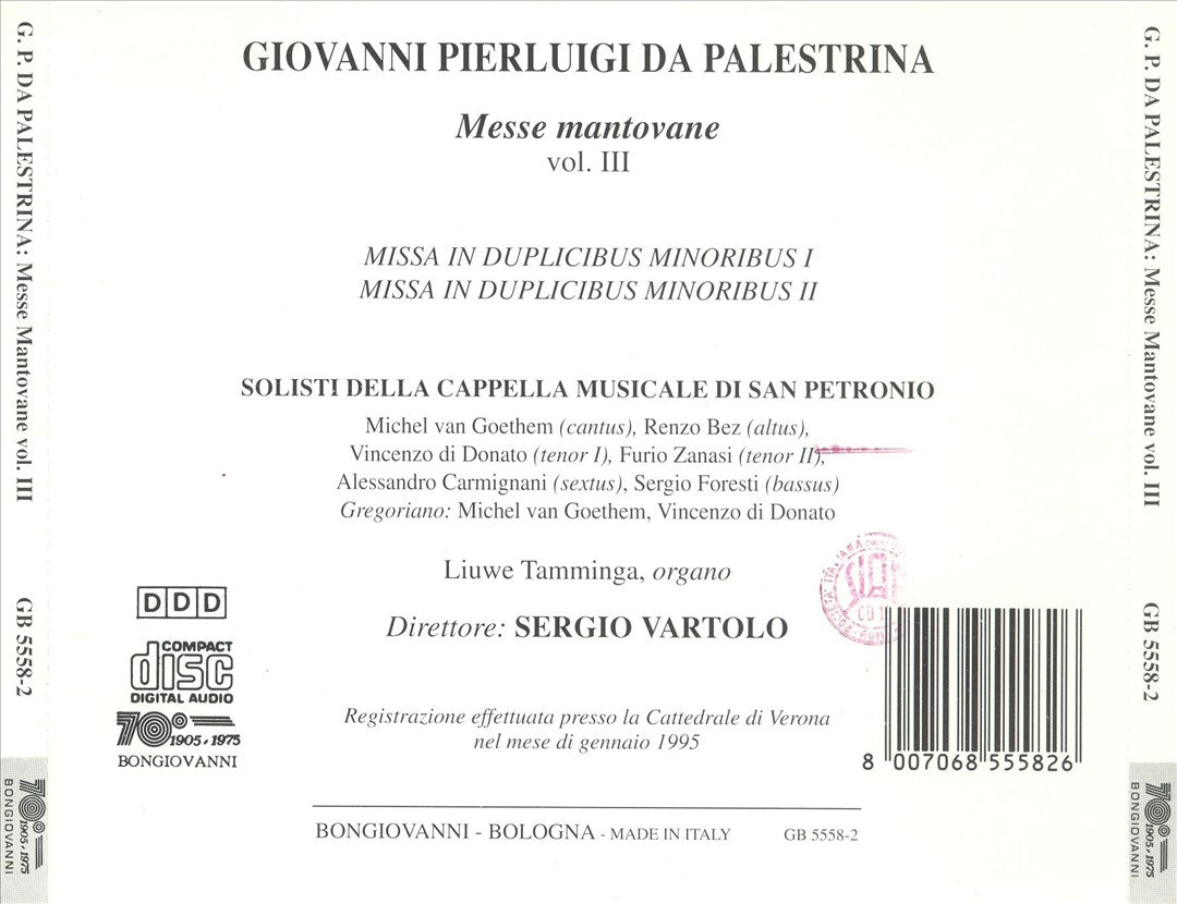 Palestrina: Messe Mantovane, Vol. 3 cover art