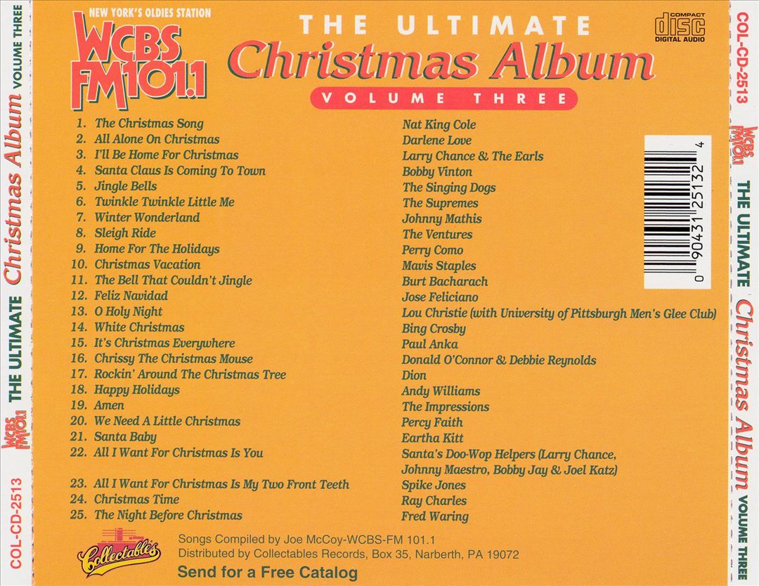 Ultimate Christmas Album, Vol. 3: WCBS FM 101.1 cover art