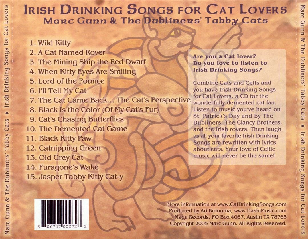 Irish Drinking Songs for Cat Lovers cover art