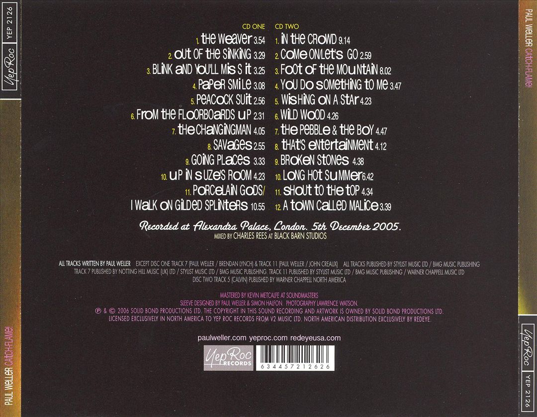 Catch-Flame! Live at the Alexandra Palace cover art