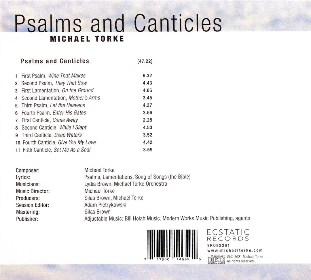 Michael Torke: Psalms and Canticles cover art