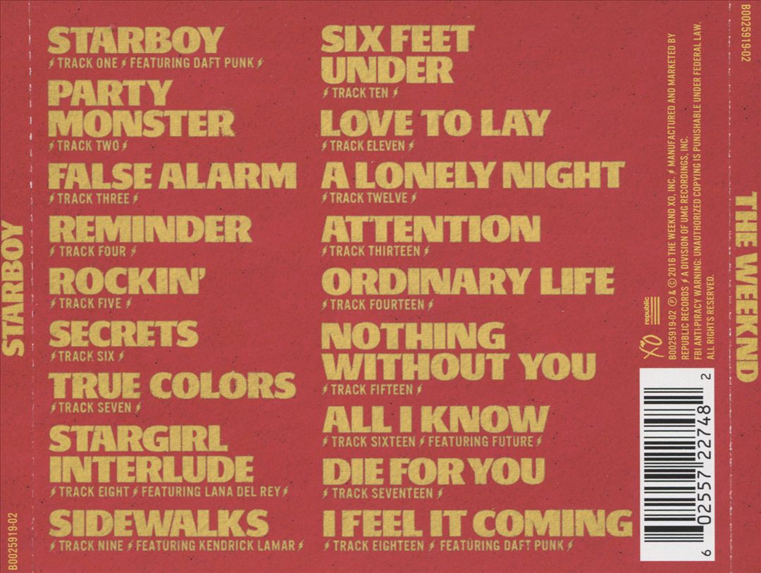Starboy cover art