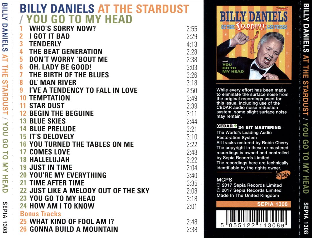 Billy Daniels at the Stardust Las Vegas/You Go cover art