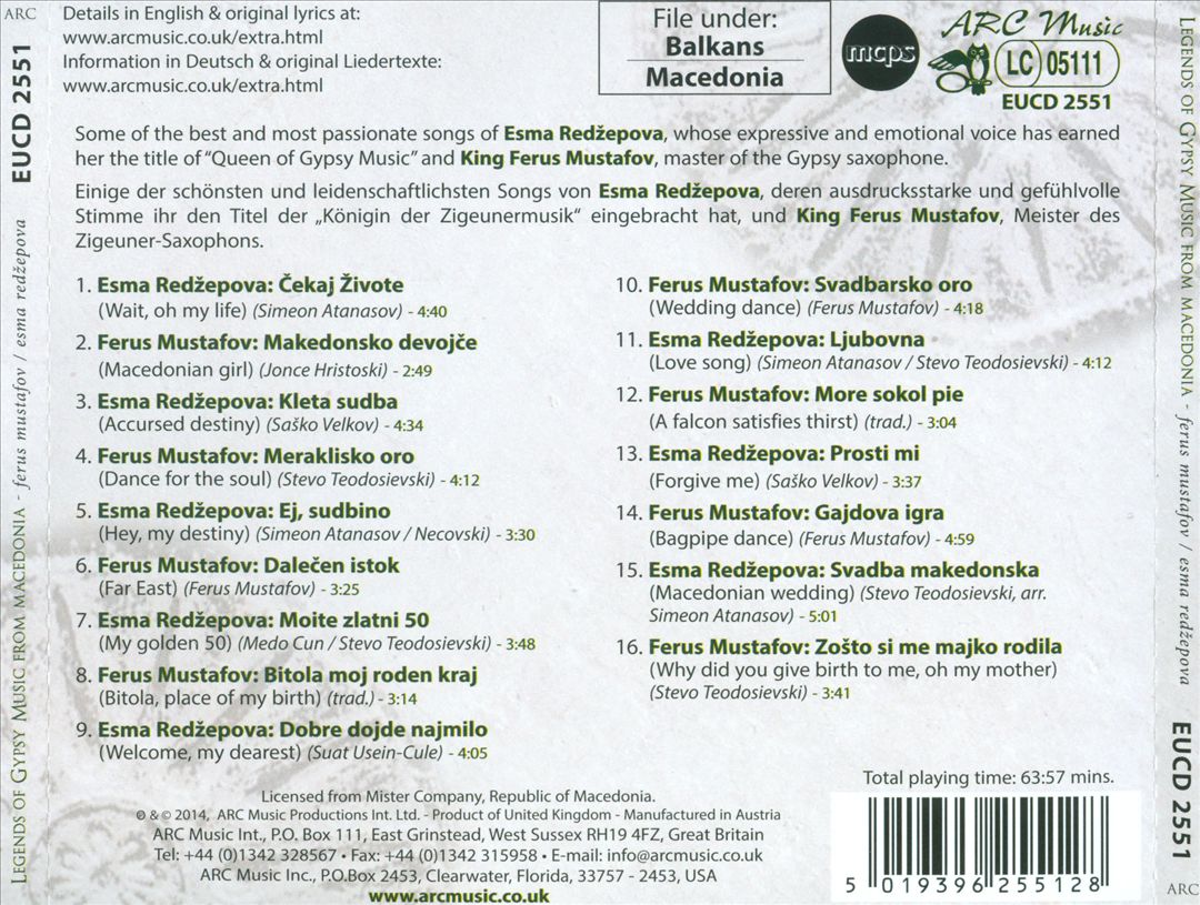 Legends of Gypsy Music from Macedonia cover art